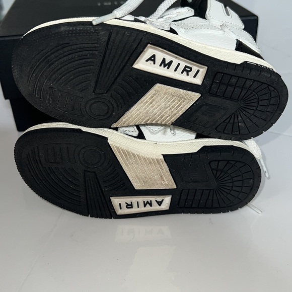 AMIRI Toddler High Top Genuine Leather Skull Bone Sneakers Size 9C - Picture 14 of 14